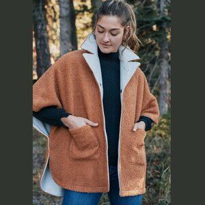 Marine Layer Reversible Layer Poncho - Cashew